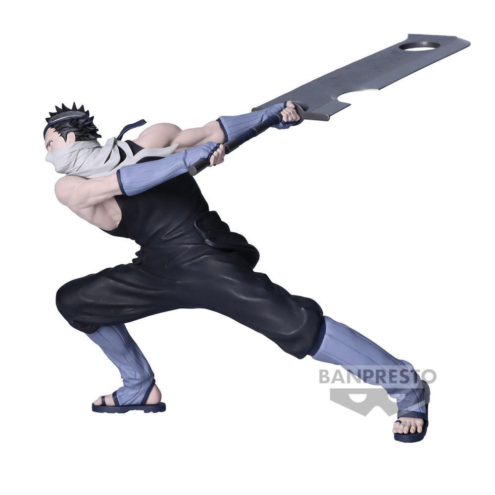Banpresto Naruto Zabuza on display shelf with other figures