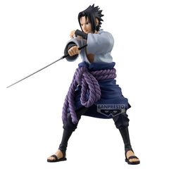 Banpresto Naruto Sasuke Grandista iconic pose captures character energy for display.