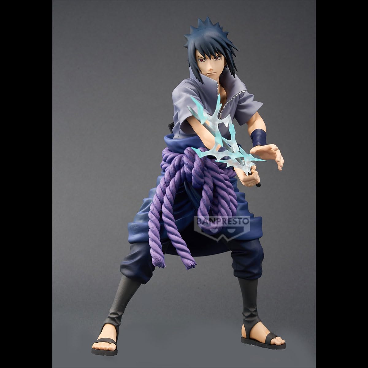 Close-up texture details on Banpresto Sasuke Special Edition for refined display