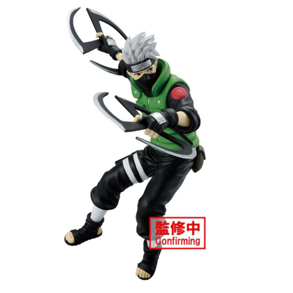 Banpresto Kakashi front view enhances Naruto collection lineup.