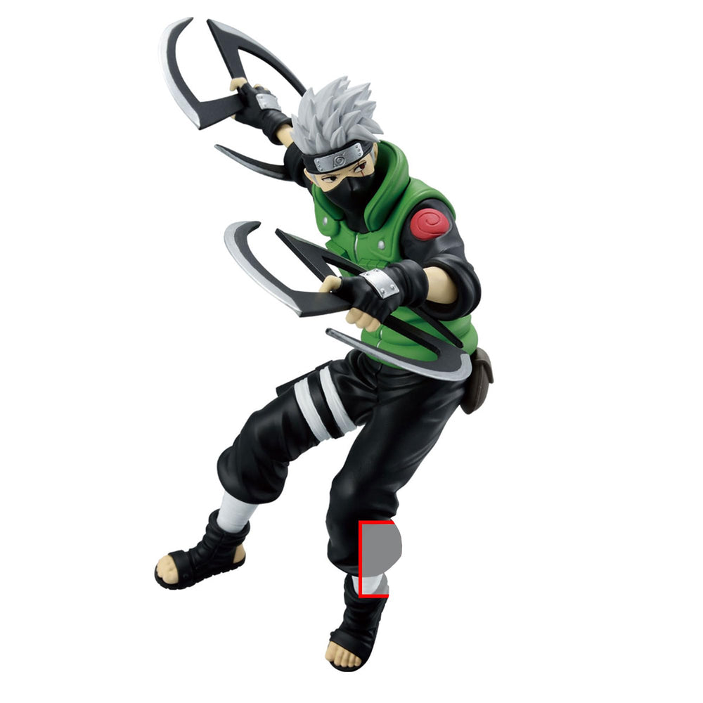 Banpresto Kakashi side view fits compact shelves beautifully.