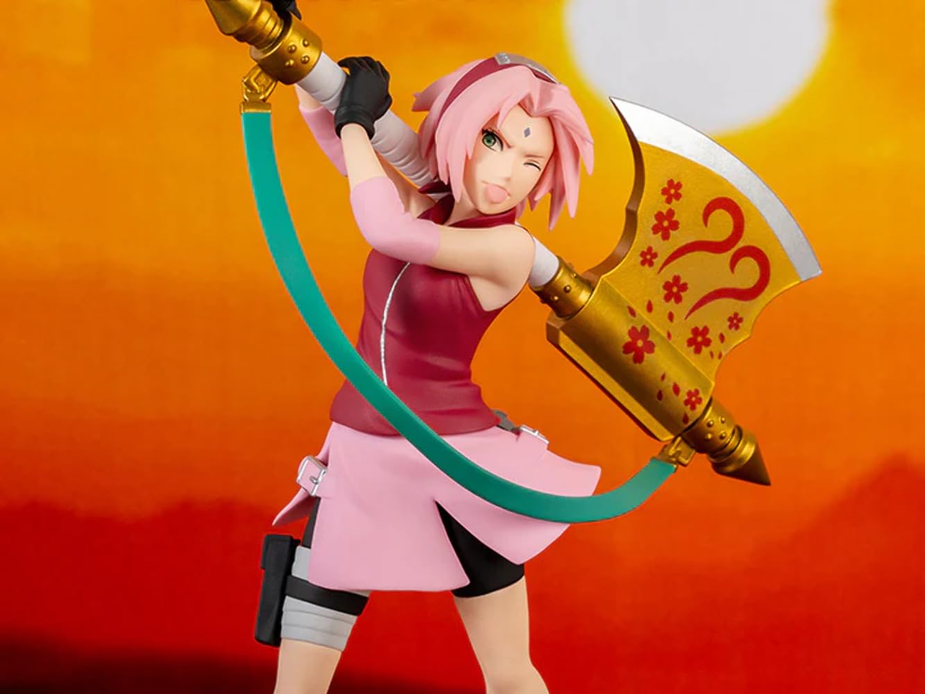 Close-up of Narutop99 Sakura sculpt detail for fans.
