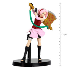 Display-ready Sakura figure on shelf for Naruto collection.
