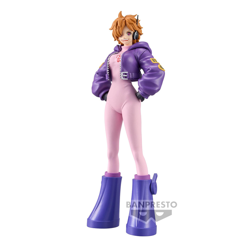 Banpresto One Piece Vegapunk Lilith with Bandai Namco licensing label confirms authenticity.
