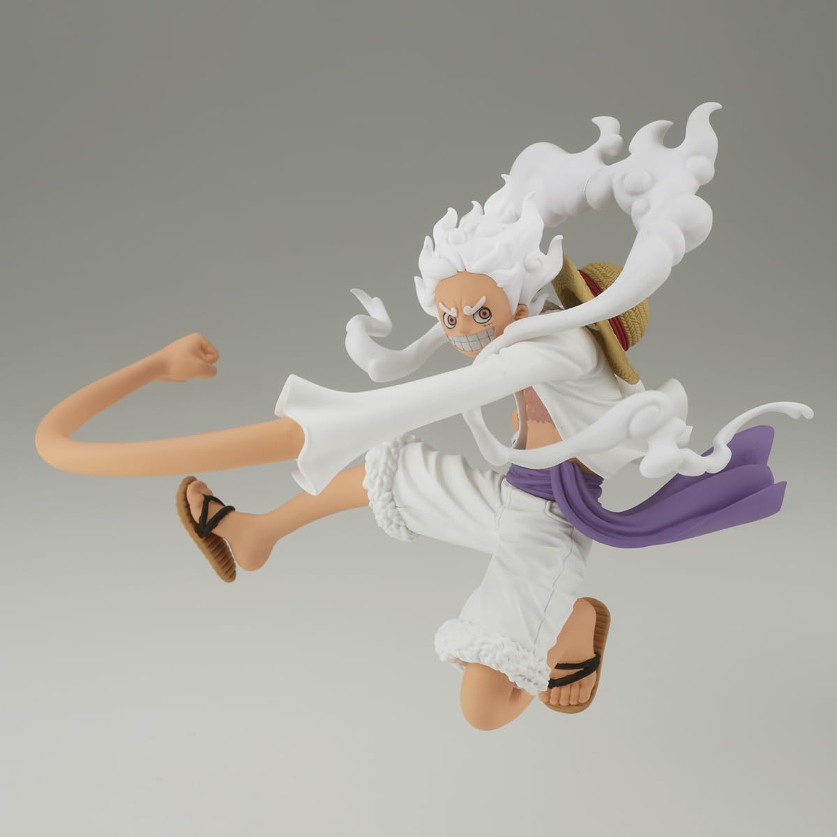 Banpresto One Piece Gear 5 Luffy packaging label on box.