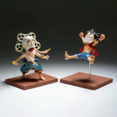 Banpresto Luffy Enel miniature scene to complement other WCF figures.