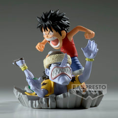 Banpresto Luffy vs Arlong collectible for storytelling on display