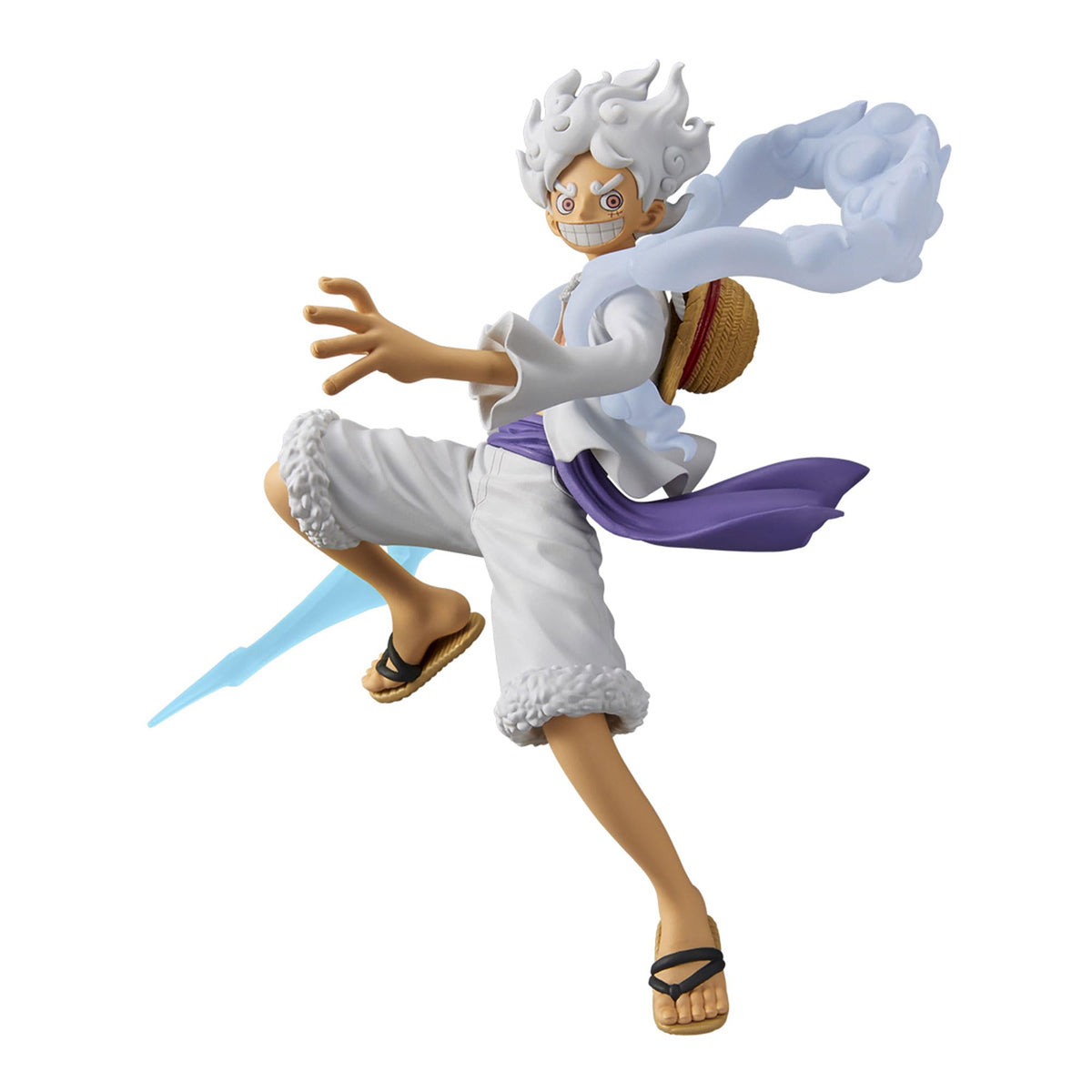 Banpresto One Piece Monkey D. Luffy Gear 5 figure front view for collectors' display