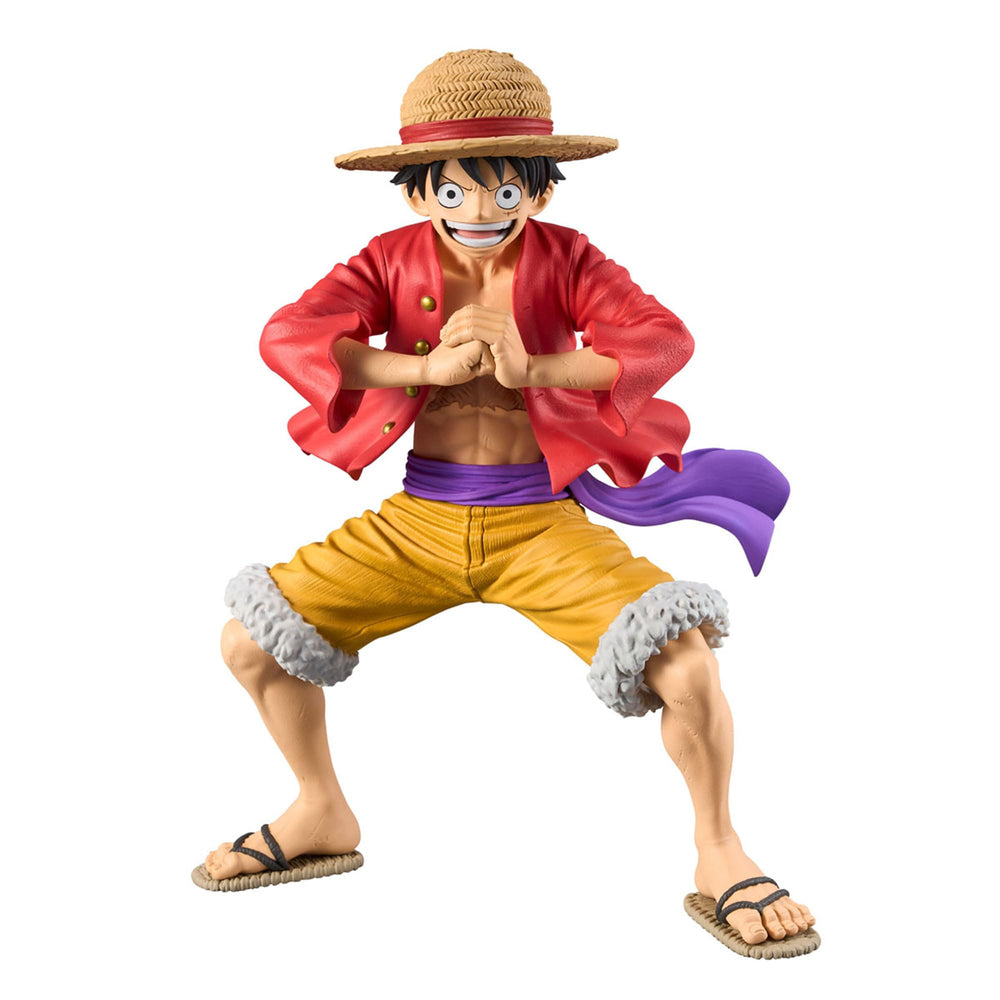 Banpresto One Piece Monkey D. Luffy Grandista figure in front pose for display.