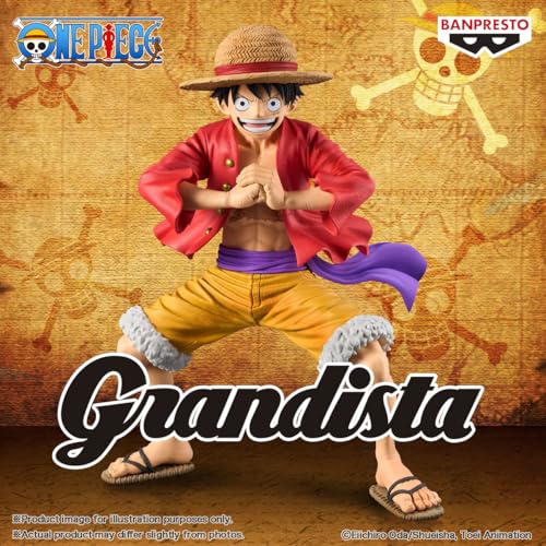 Banpresto One Piece Monkey D. Luffy Grandista figure portrait shot for collectors.