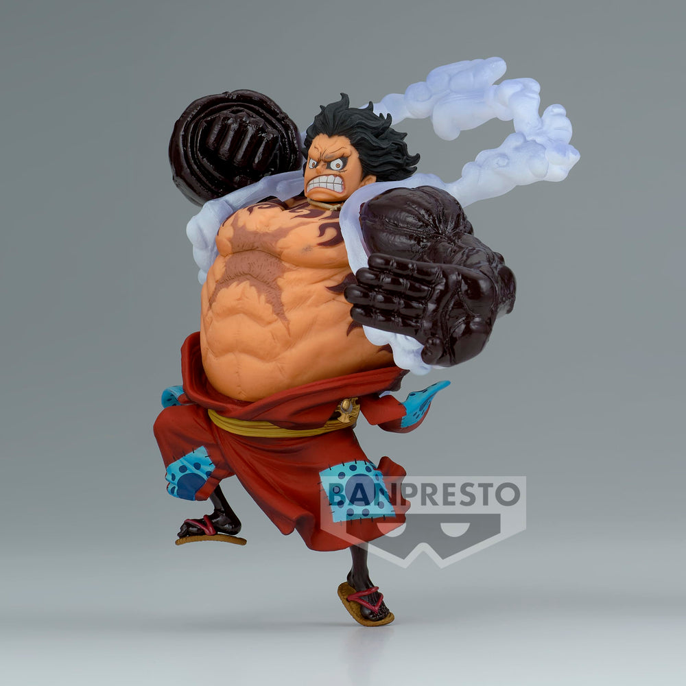 Banpresto One Piece Monkey D. Luffy Special ver. A pose-action shot highlights sculpt.