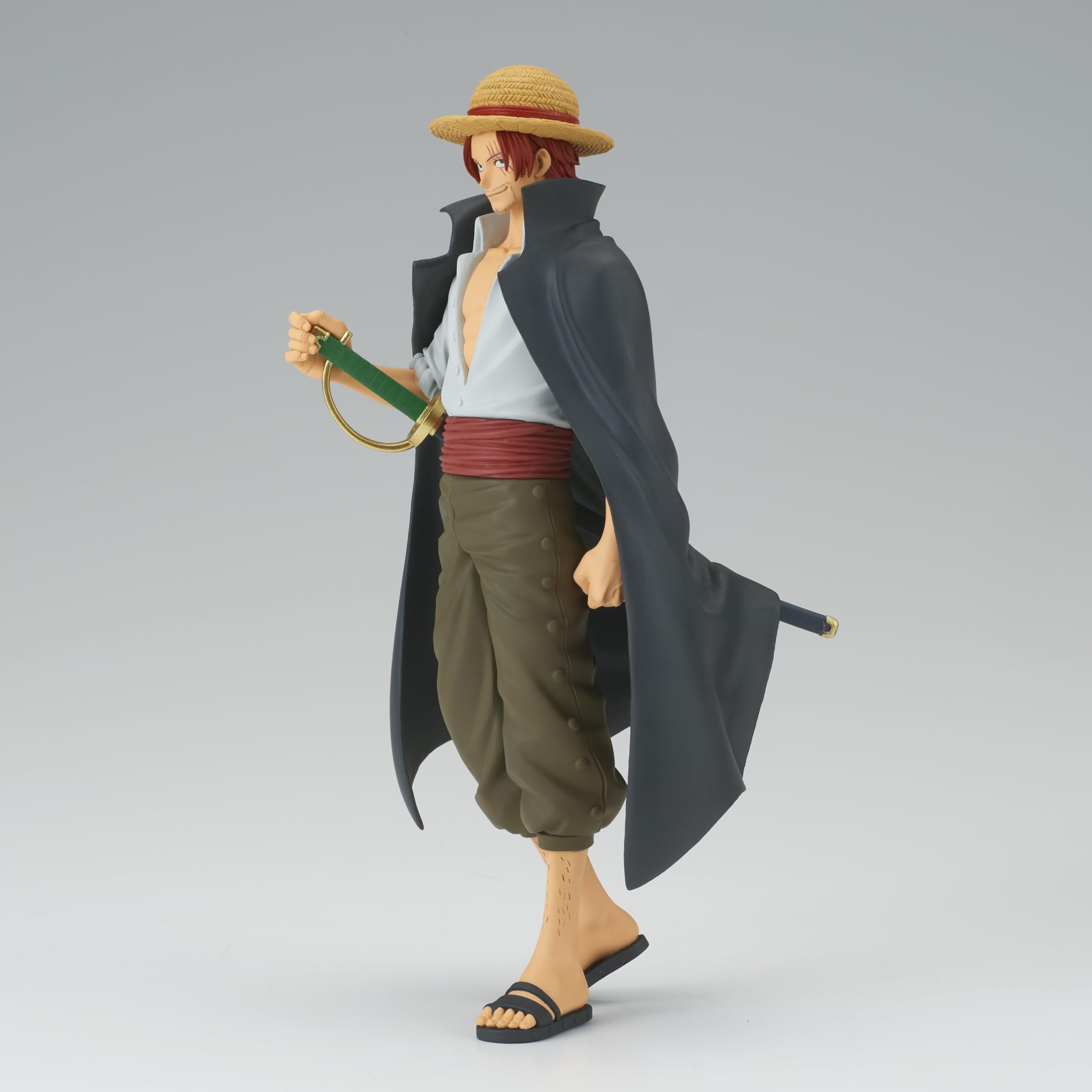 Banpresto One Piece Shanks packaging with Bandai Namco license enhancing authenticity.