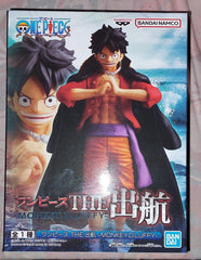 Banpresto Monkey D. Luffy figure enhances collectability on a shelf or desk.