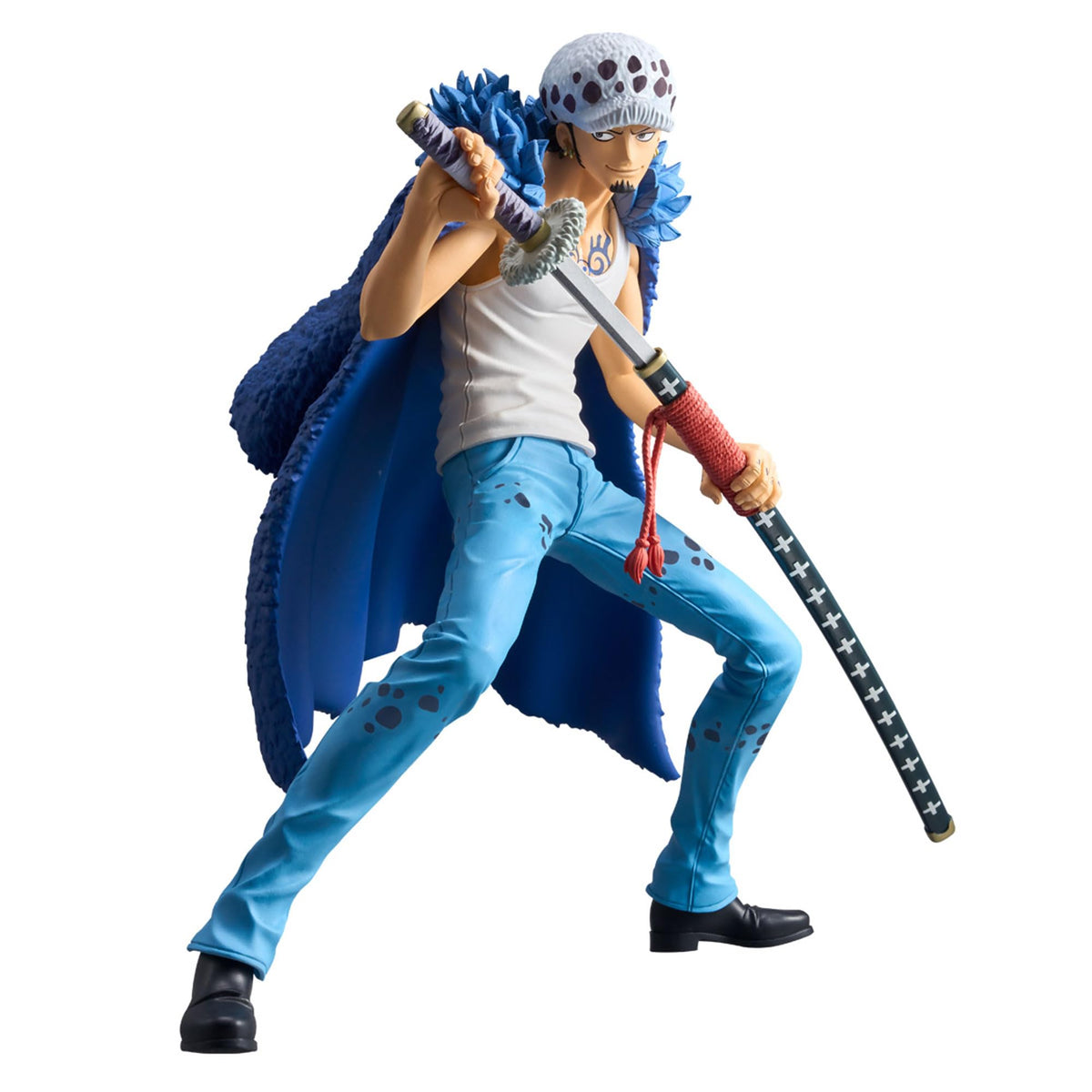 Banpresto One Piece Trafalgar Law Grandista figure in an 8.7-inch display pose for collectors.