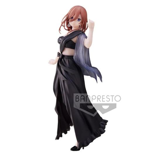 Banpresto Miku Nakano figure in dynamic pose for standout display.