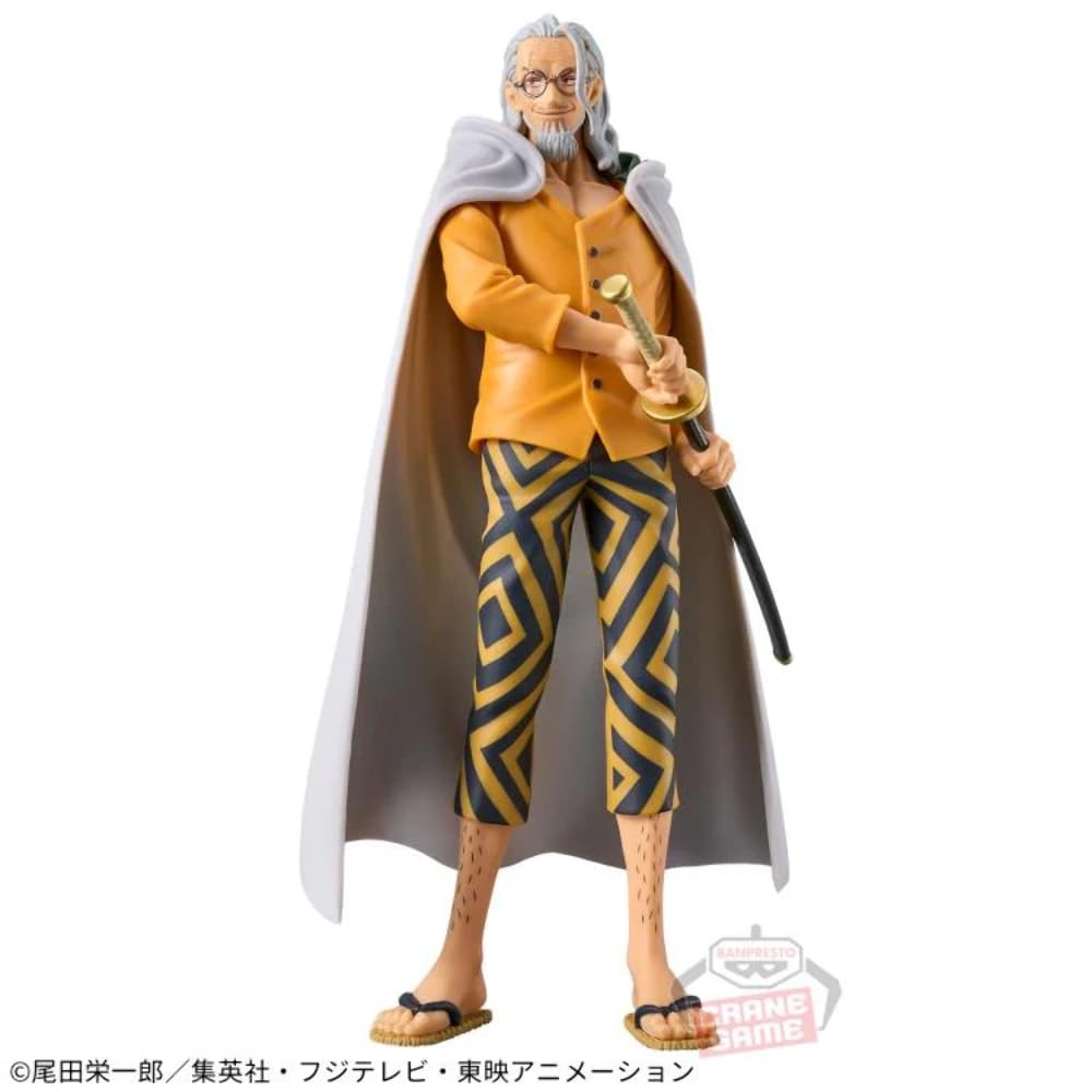 Banpresto Rayleigh DXF packaging-label confirms official Bandai license.