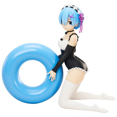 Banpresto Rem Maid Style figure in a dynamic pose for anime display setup.