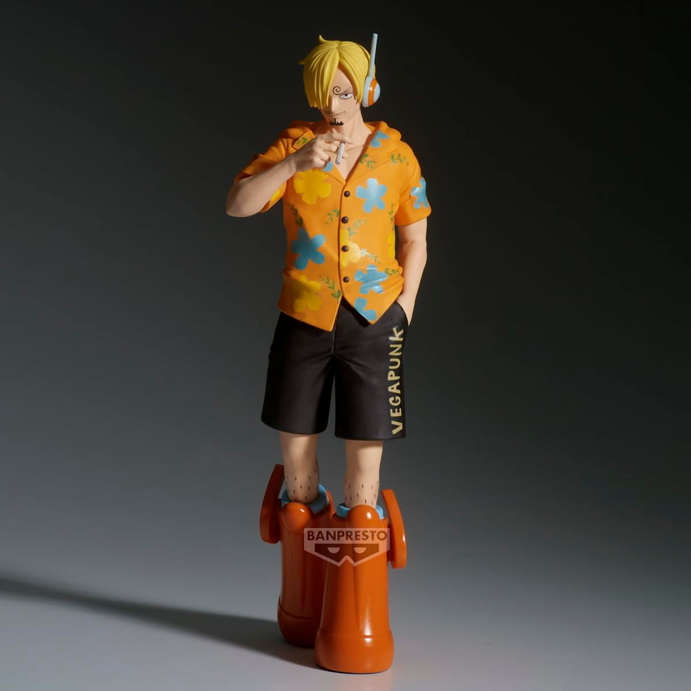 Banpresto Sanji Egghead Shukko figure detailed features close-up.