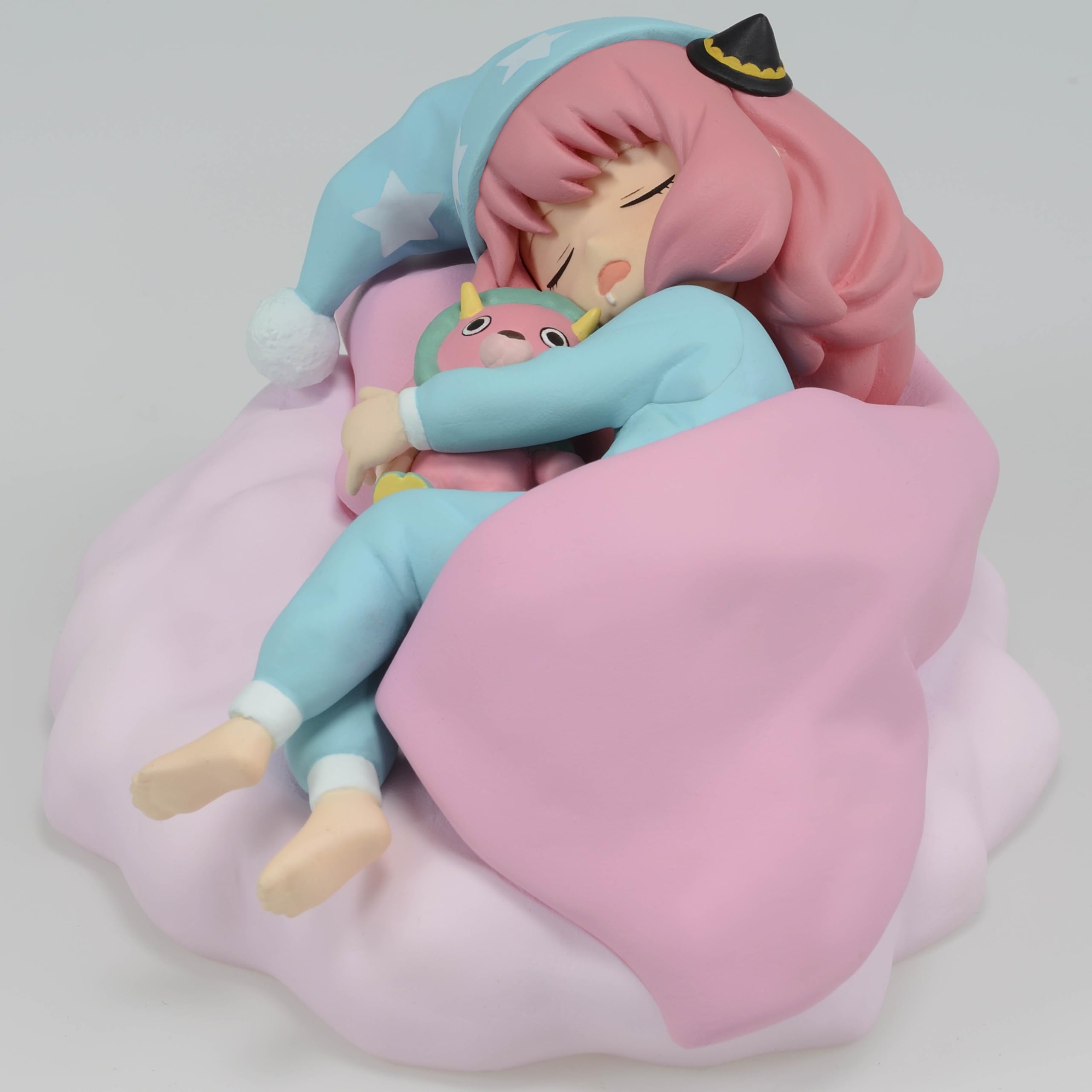 Banpresto Anya Pajamas Ver with glossy finish adds elegance to shelves.