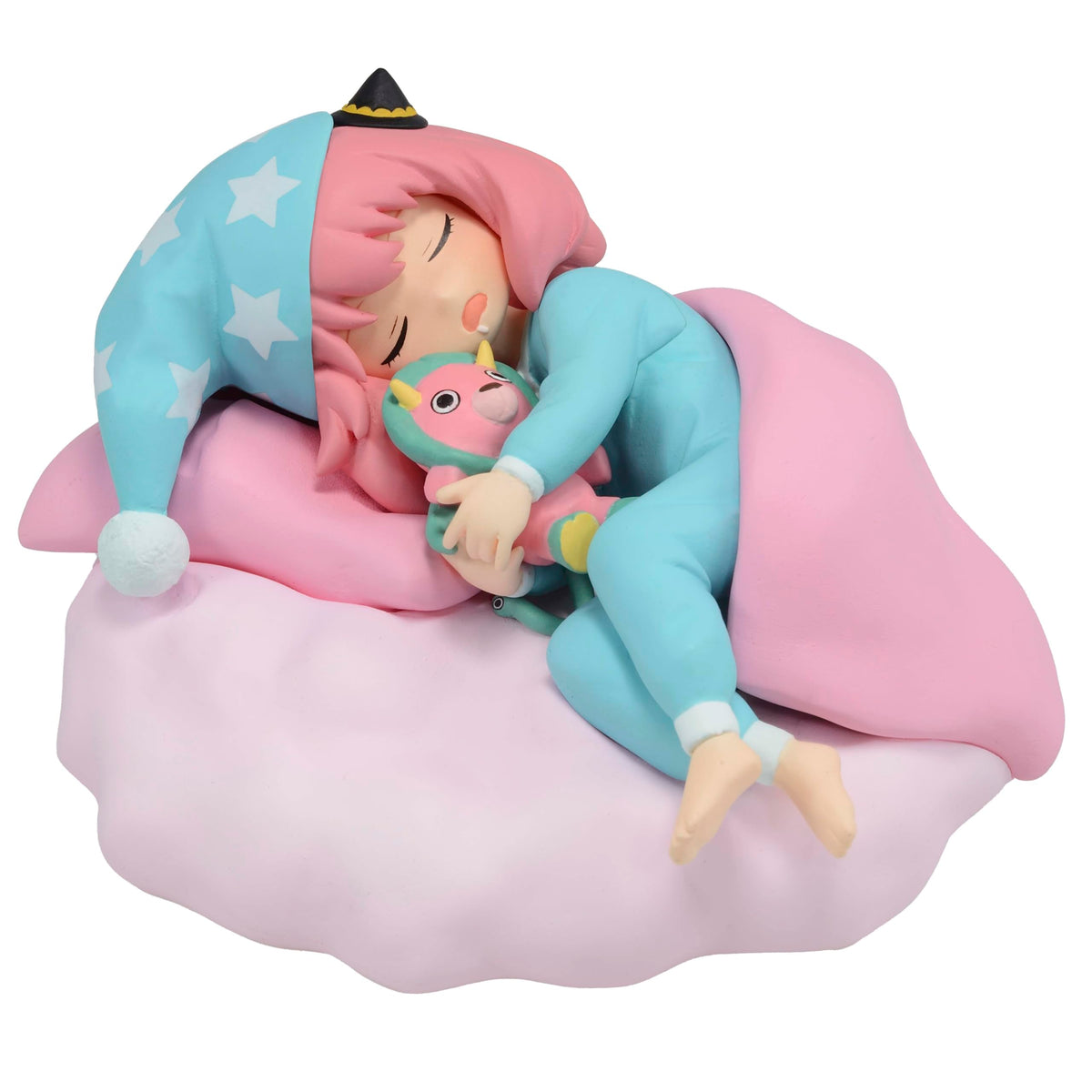 Banpresto Anya Forger Pajamas Ver figure in pose for display and collection.
