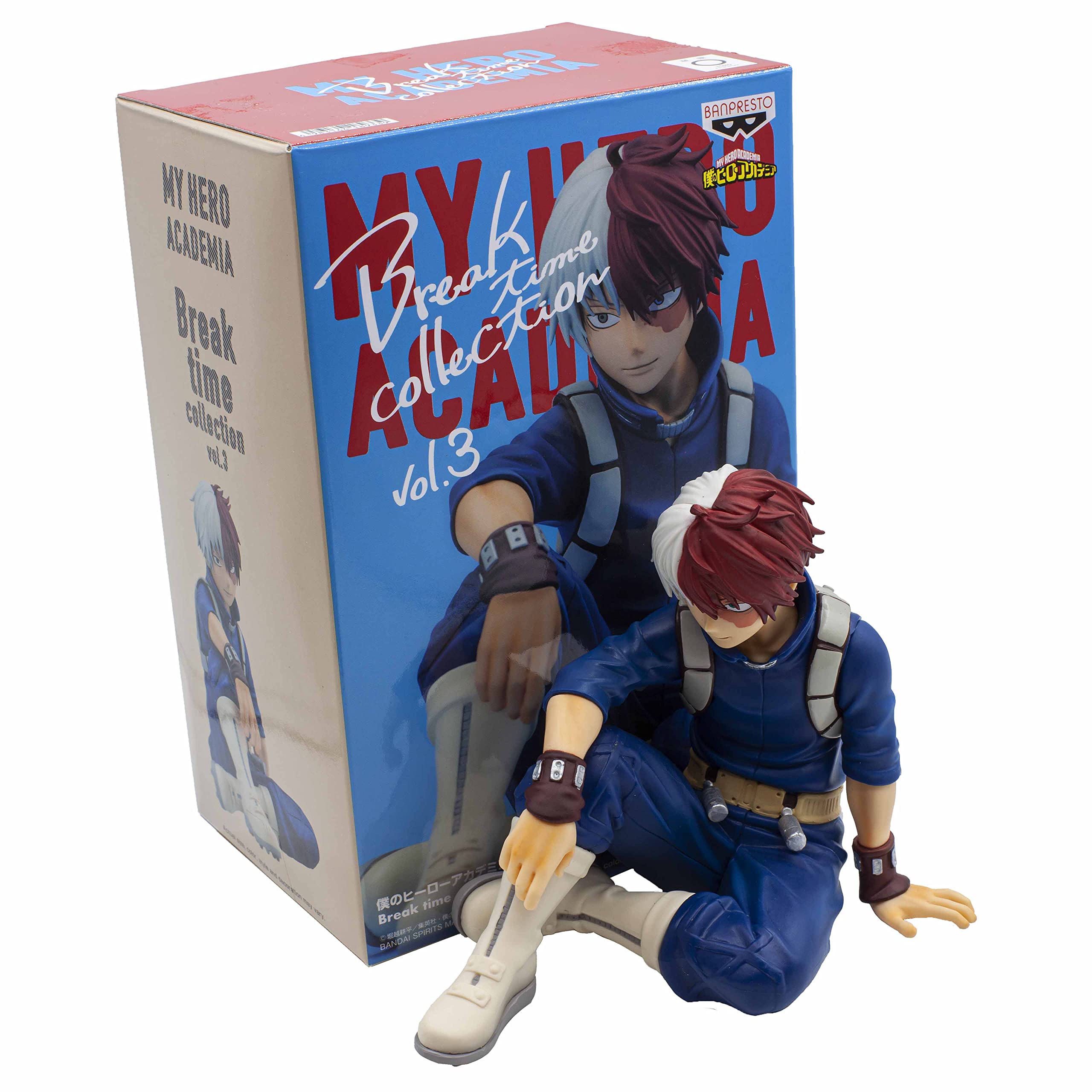 Banpresto Todoroki Shoto Break Time Vol.3 side pose shows dynamic profile for shelf display.