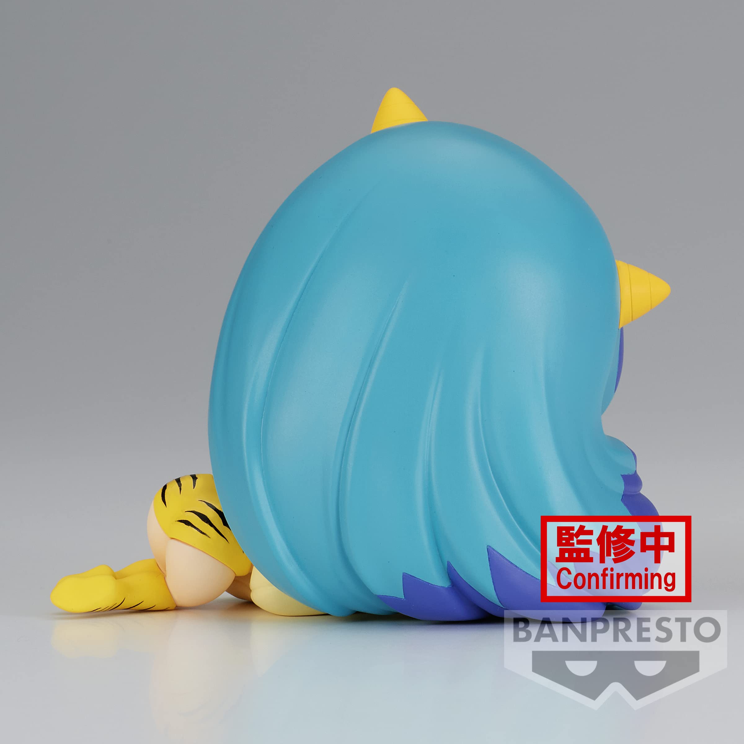 Banpresto Lum sleeping Ver A stands about 3.1 inches, ideal for desks.
