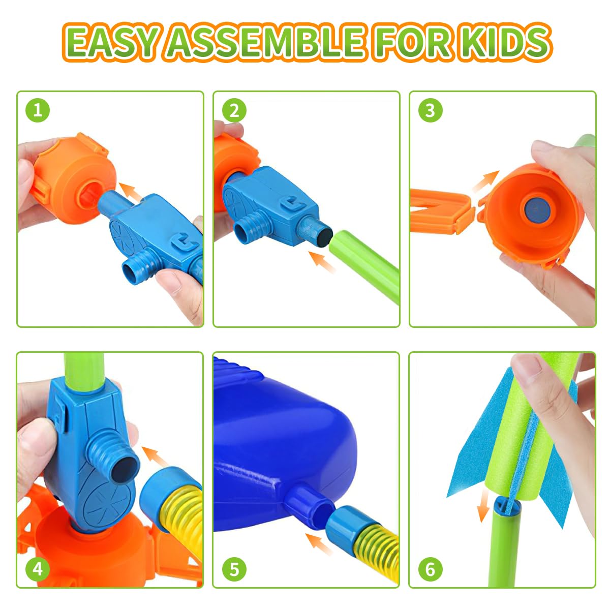 Easy setup and assembly of the Banvih rocket launcher for play