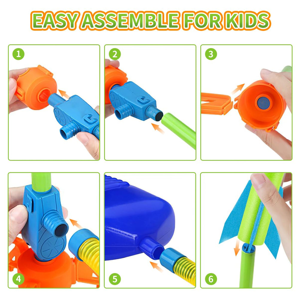 Easy setup and assembly of the Banvih rocket launcher for play