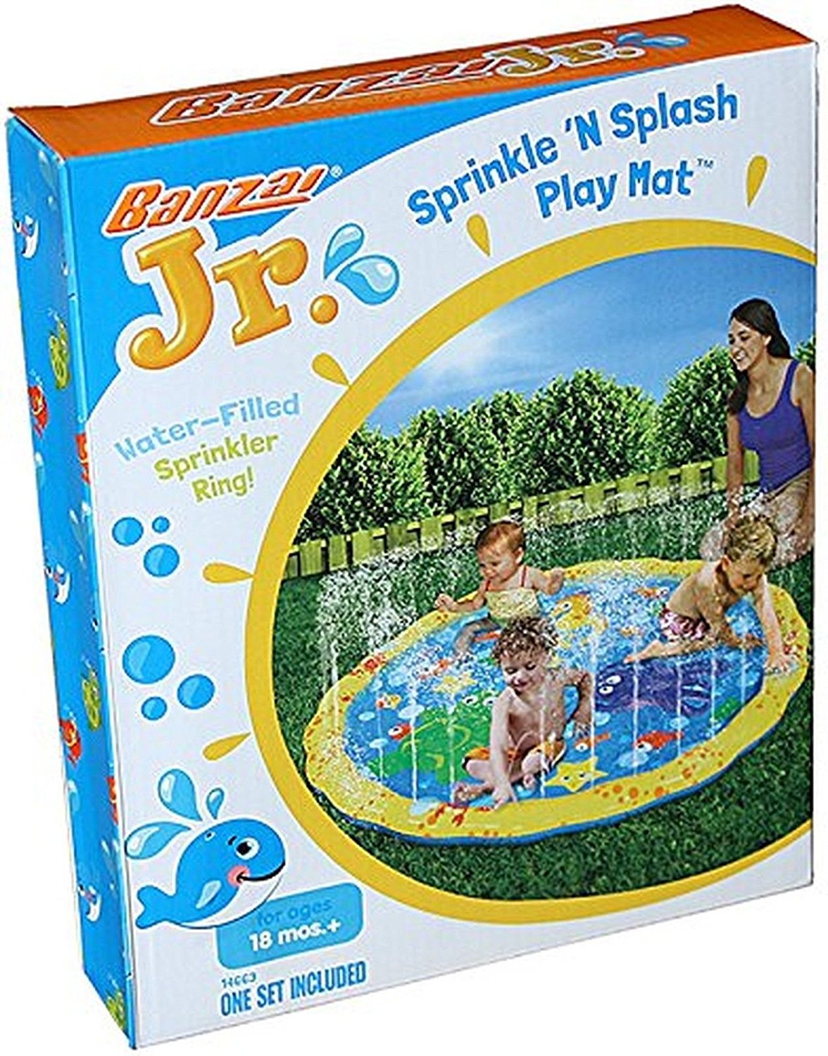 BANZAI mat suitable for ages 18 months and up during sunny days.