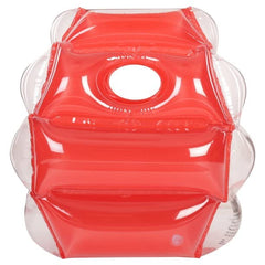 Two bumper setup emphasizes belly-to-belly fun and safe cushioning.
