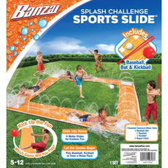 BANZAI kids enjoying the baseball slide for active play