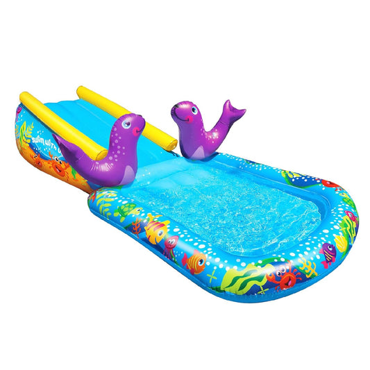 BANZAI My First Water Slide inflatable slide for easy backyard fun.