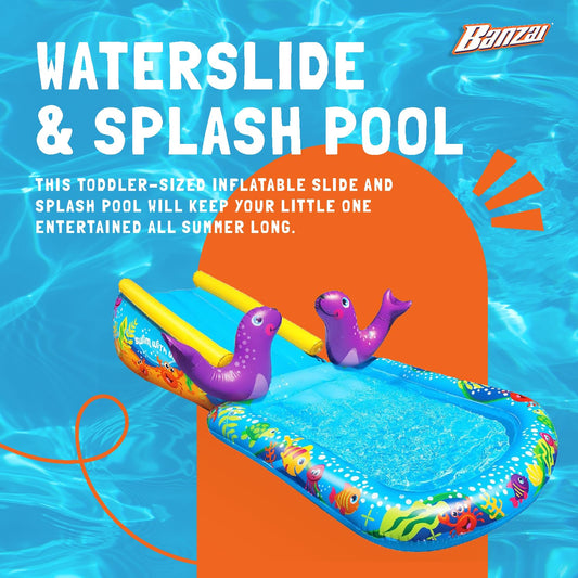 BANZAI My First Water Slide splash pool for safe, splash-filled play.