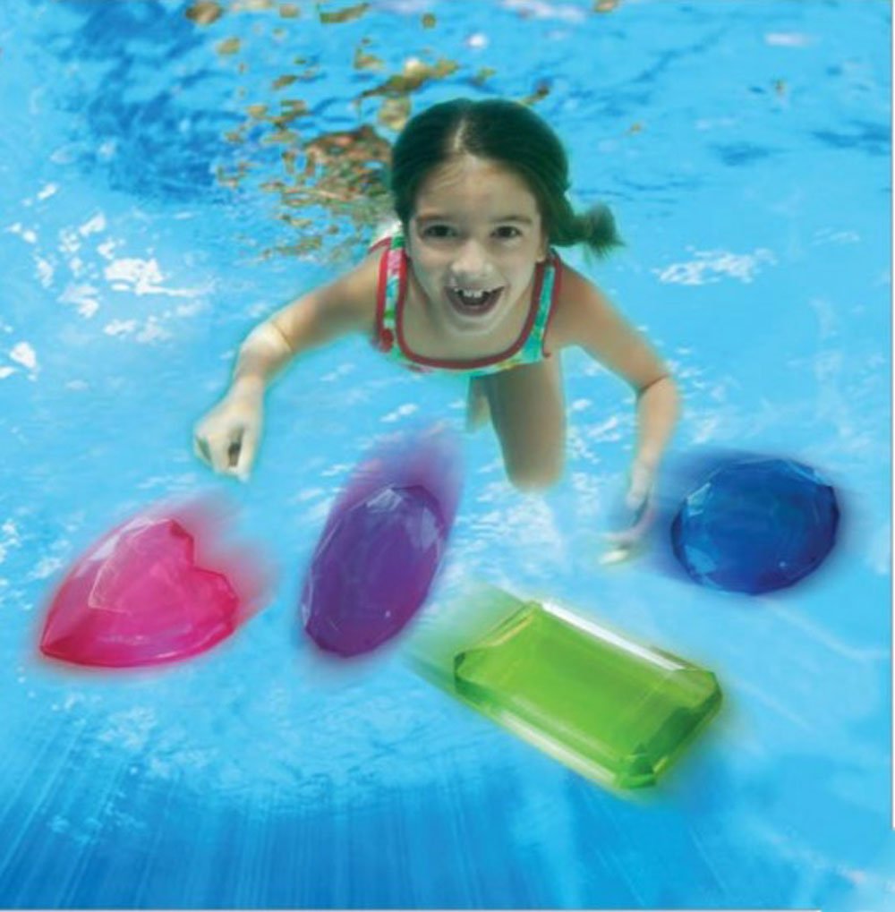 BANZAI Precious Dive Gems heart – colorful pool gem ideal for friendly treasure hunts.