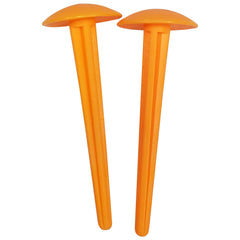 BANZAI stakes stabilize the slide on soft yard surfaces