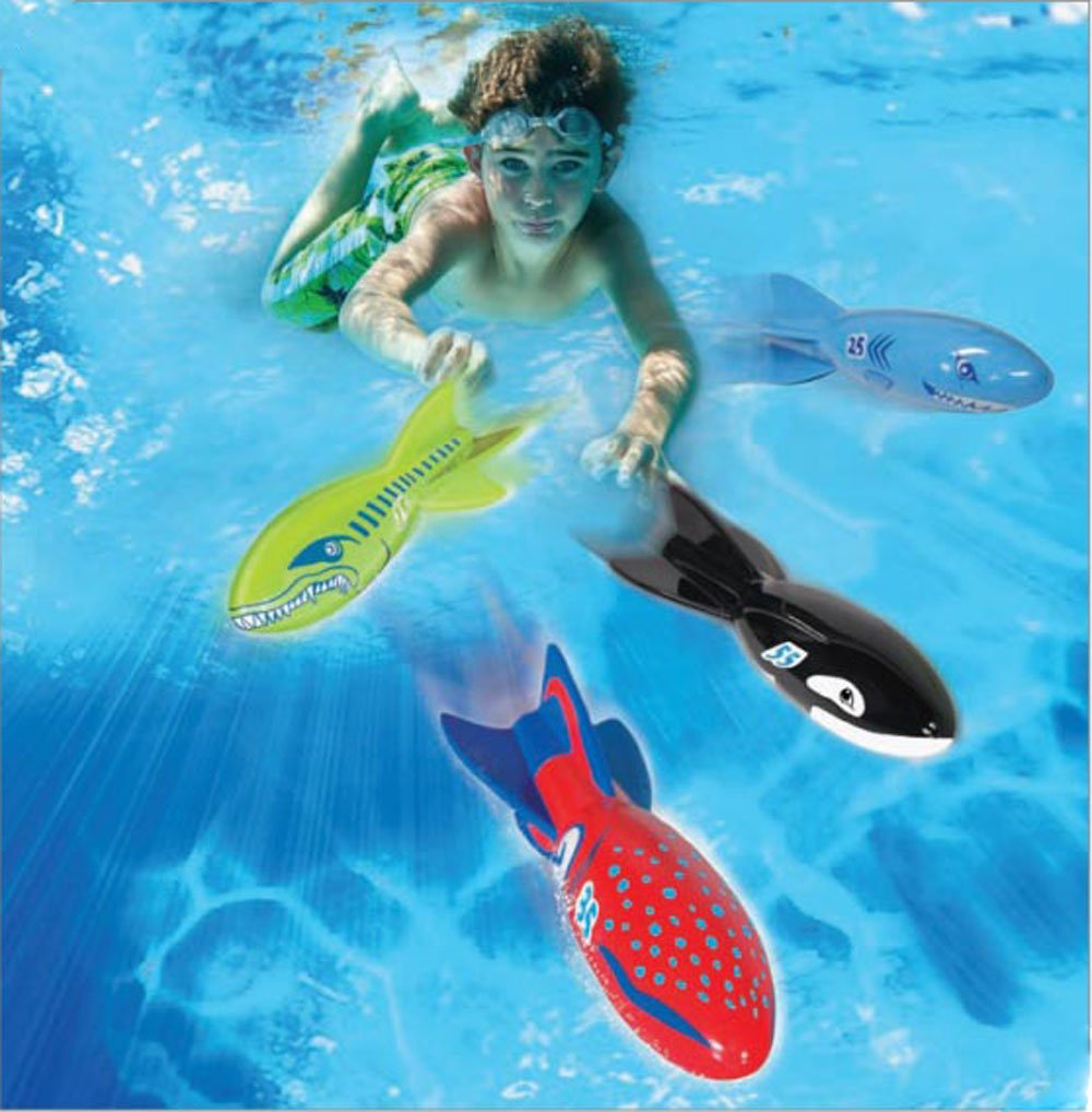 BANZAI torpedo beasts sharks for careful retrieval and splashy play.