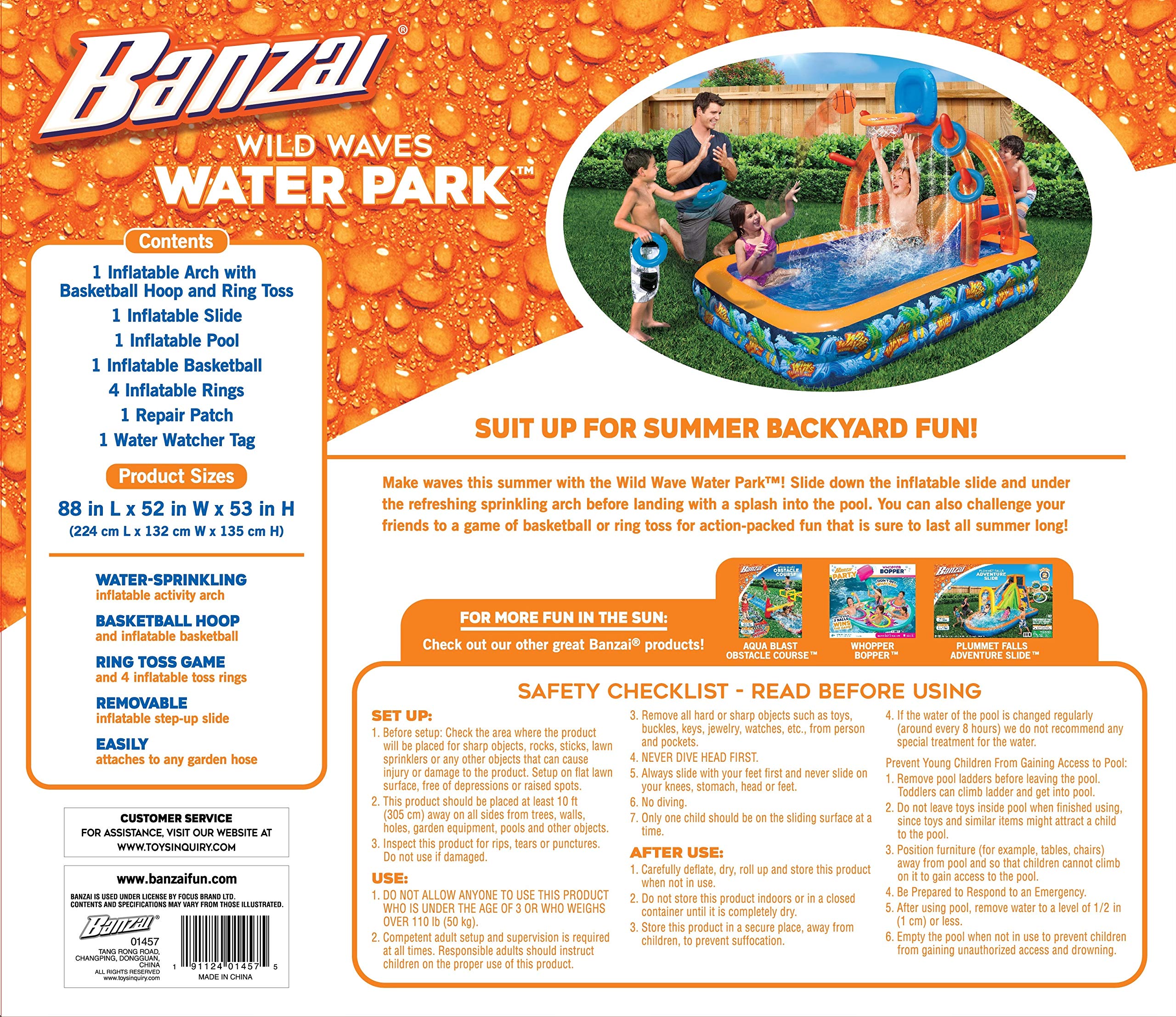 BANZAI Wild Waves rings for ring toss games and quick play.