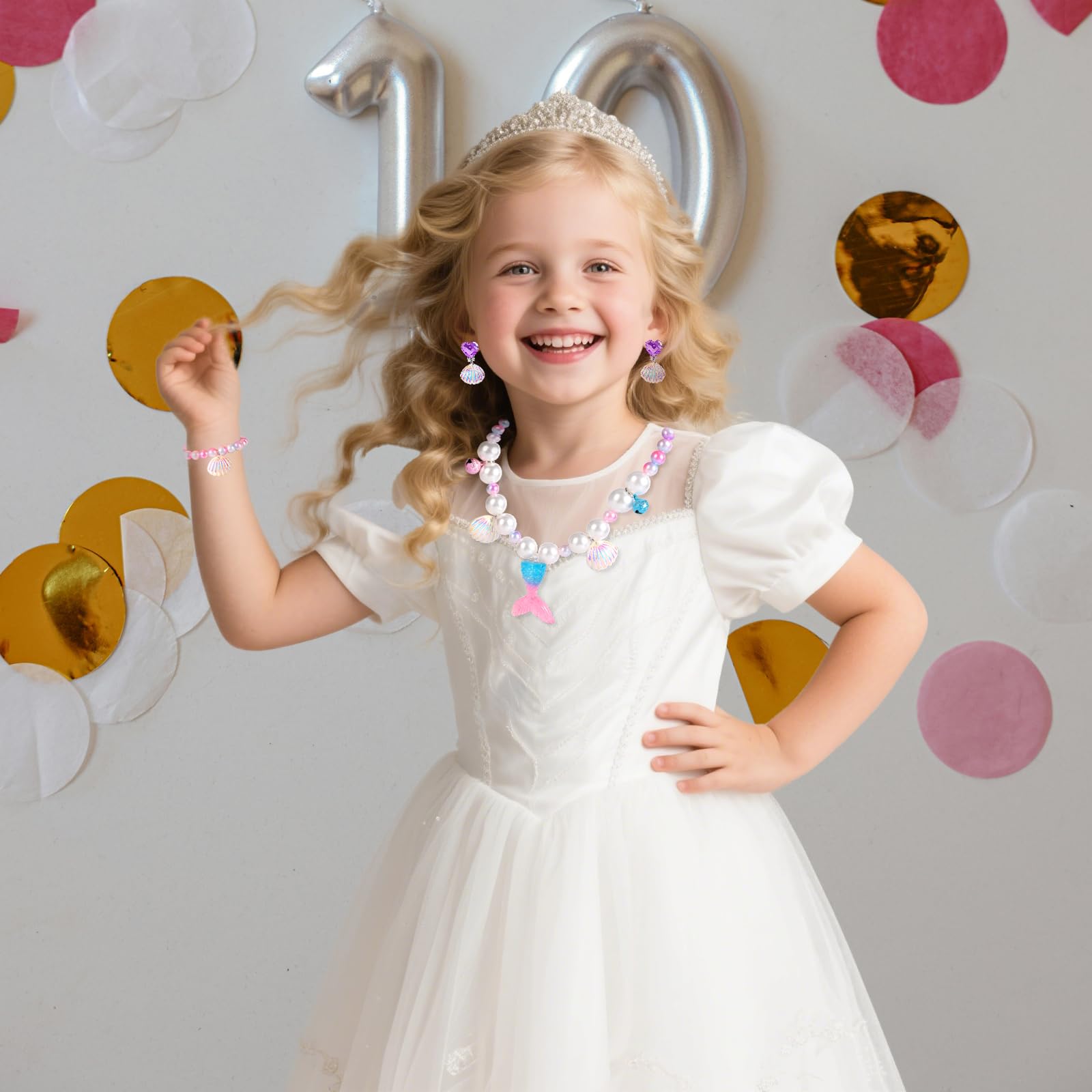 BAOBAOJOY mermaid earrings add sparkle to princess costumes