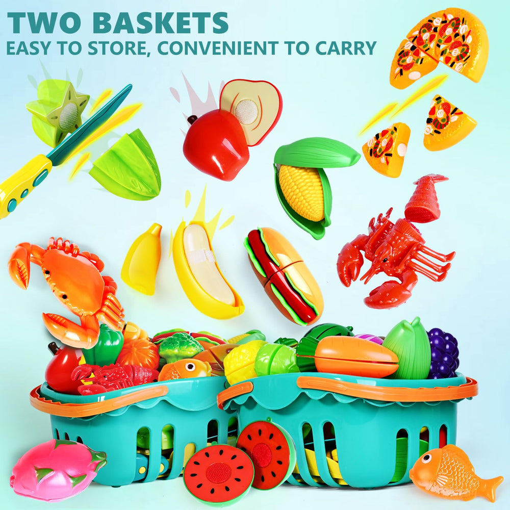BAODLON kitchenware and plates included for realistic pretend cooking.