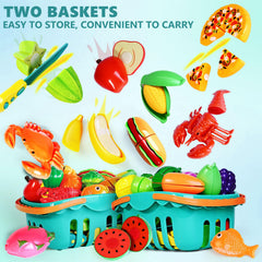 BAODLON kitchenware and plates included for realistic pretend cooking.