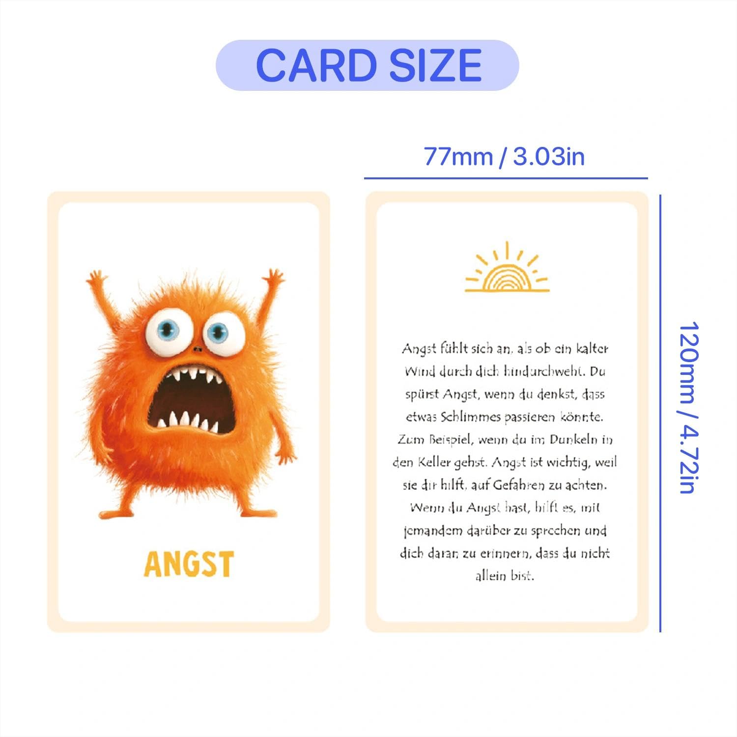 BAOENALNAT Big Feelings Deck—anxious expression supports regulation language and social communication