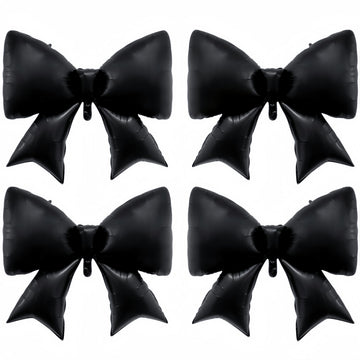 Baoonworlld black bow balloon 38 inch for luxurious wedding décor and dramatic backdrops.