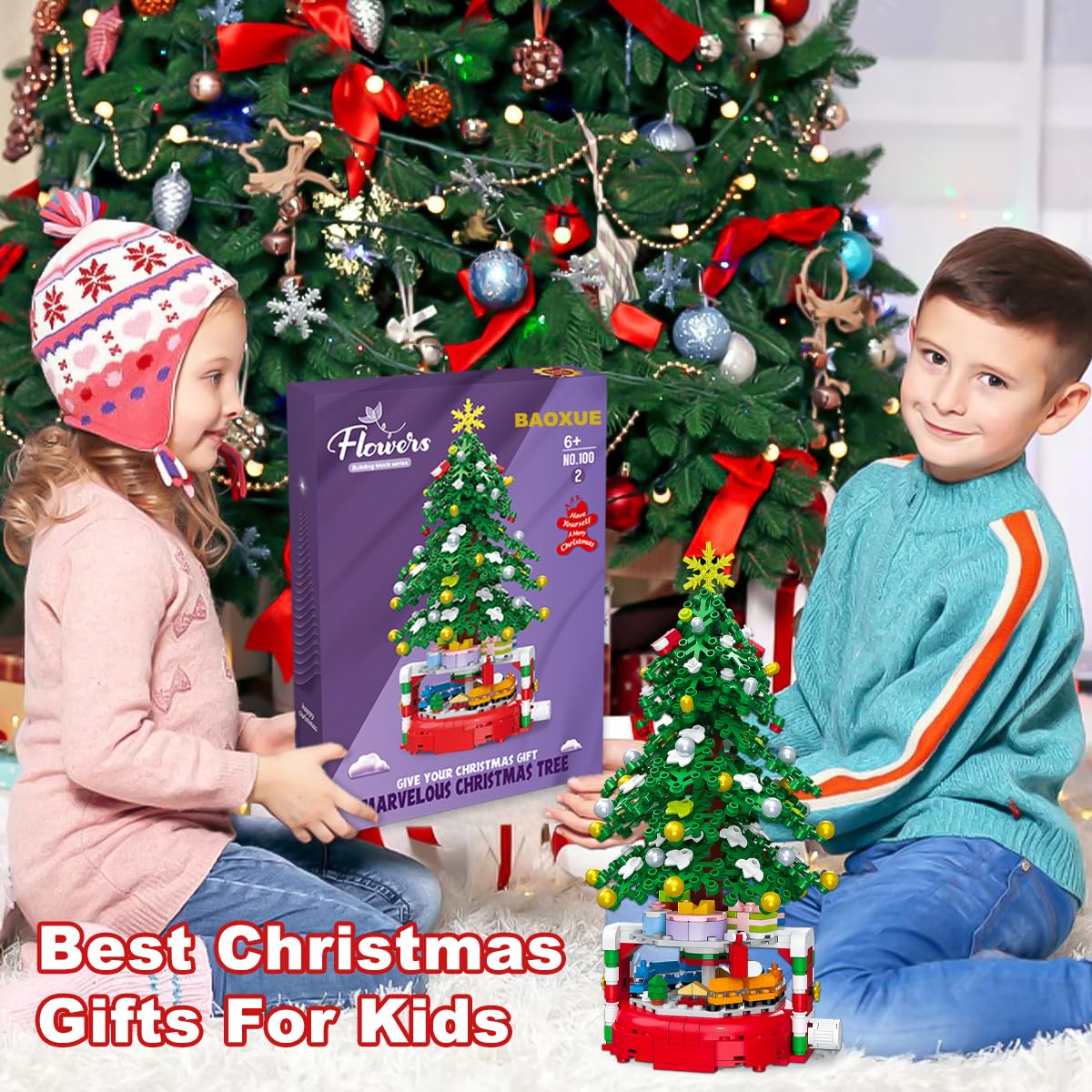 BAOXUE Christmas train element enhances storytelling and playtime
