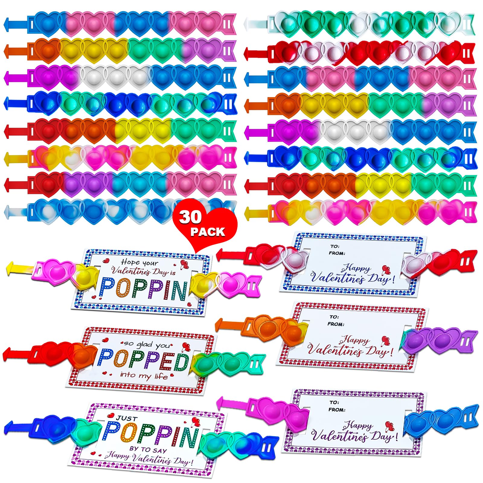 BAOXUE Pop It valentines card for classroom exchanges boosts engagement.
