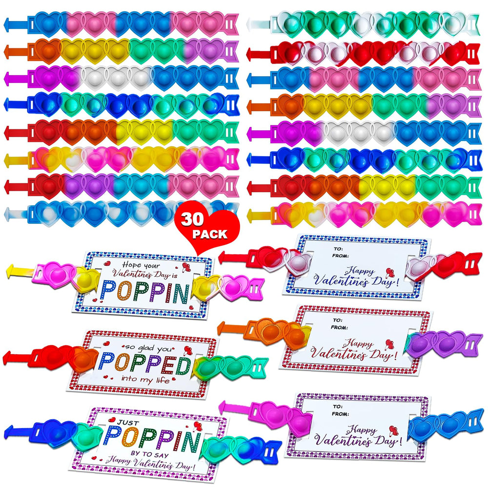 BAOXUE Pop It valentines card for classroom exchanges boosts engagement.