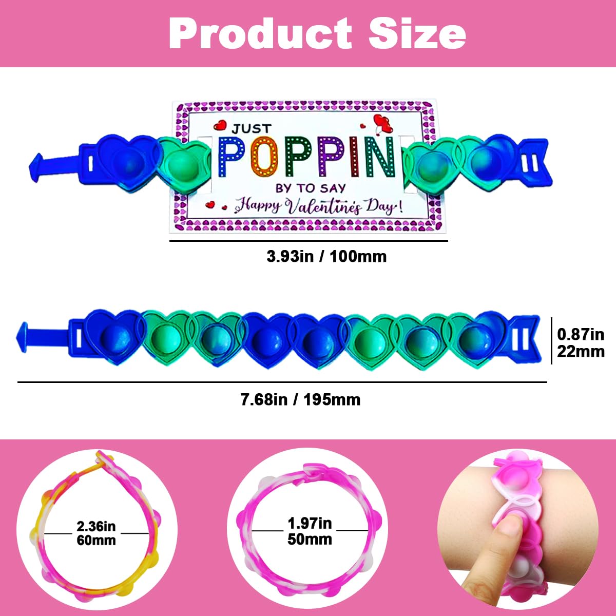 BAOXUE pop-it valentines cards suit preschool and toddler classrooms.