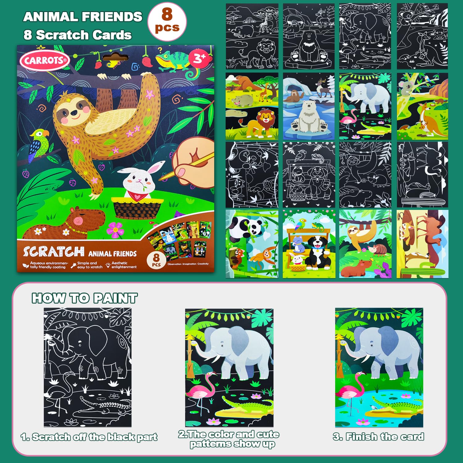 Baoxue scratch art for kids is portable and travel friendly