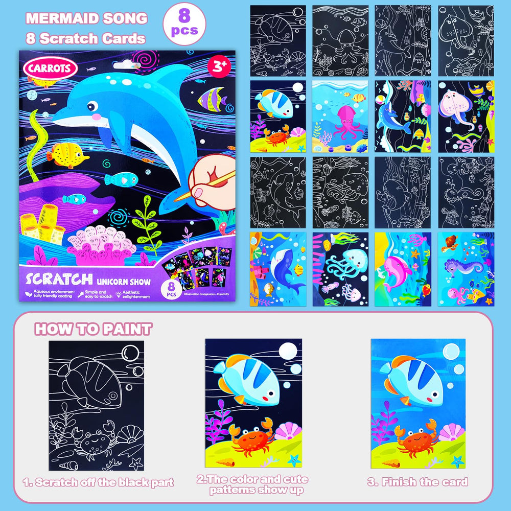 BAOXUE scratch art imagination play encourages storytelling and color exploration.