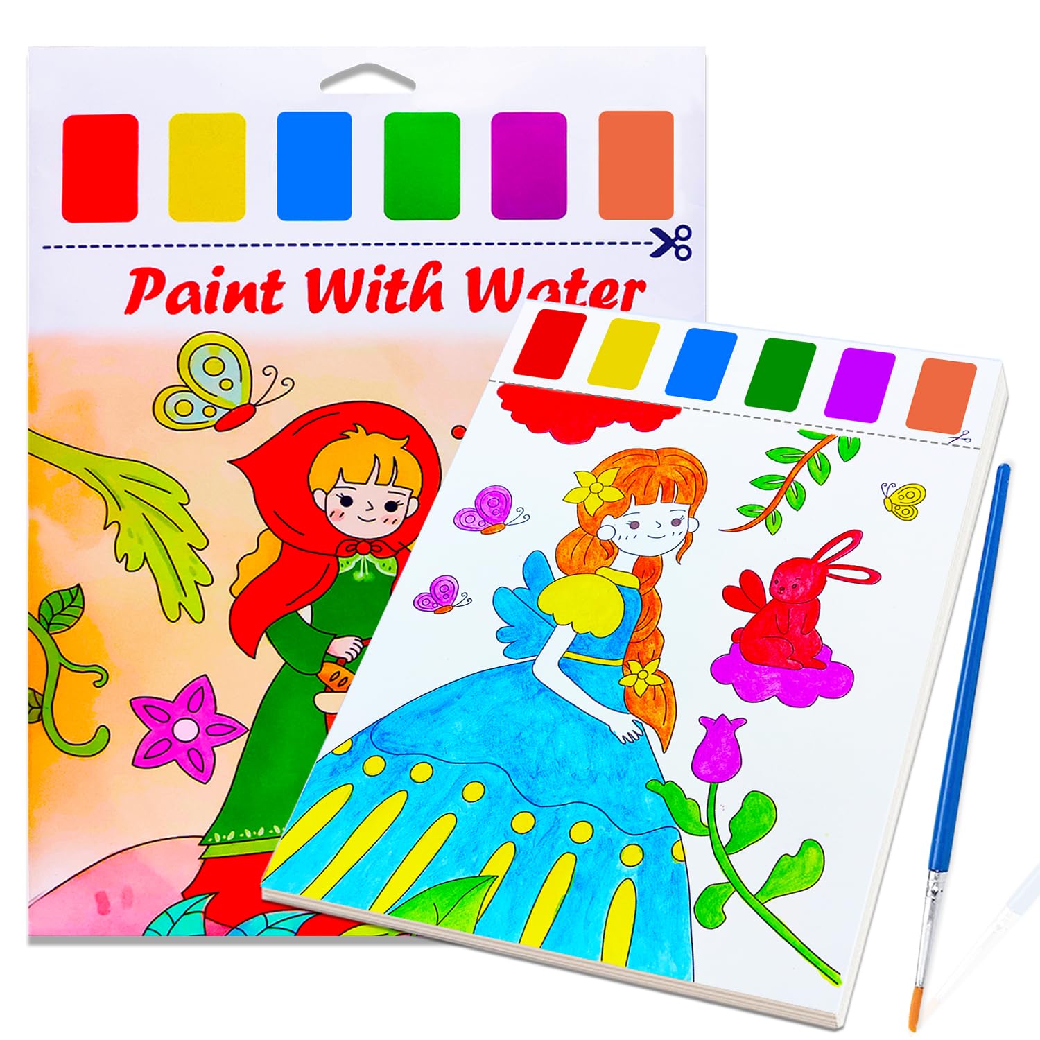 BAOXUE watercolor book with 8 scenes boosts toddler creativity.