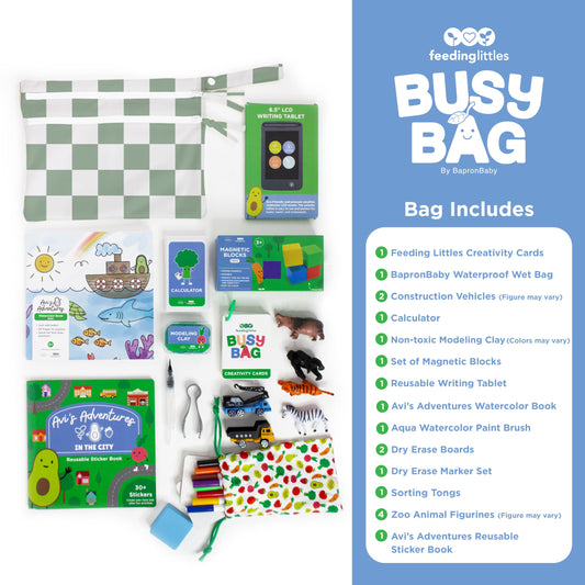 BapronBaby Busy Bag LCD writing tablet supports mess-free drawing during travel.